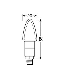 Kierunkowskazy Lampa Atom 12V LED czarno-szare