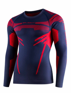 Bluza termoaktywna Brubeck Dry ciemnoniebiesko-czerwona