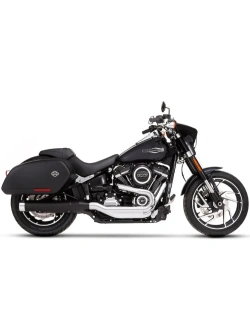 Tłumik motocyklowy Rinehart Racing 4" Harley Davidson Sport Glide (FLSB) czarny/chromowany [18-24]