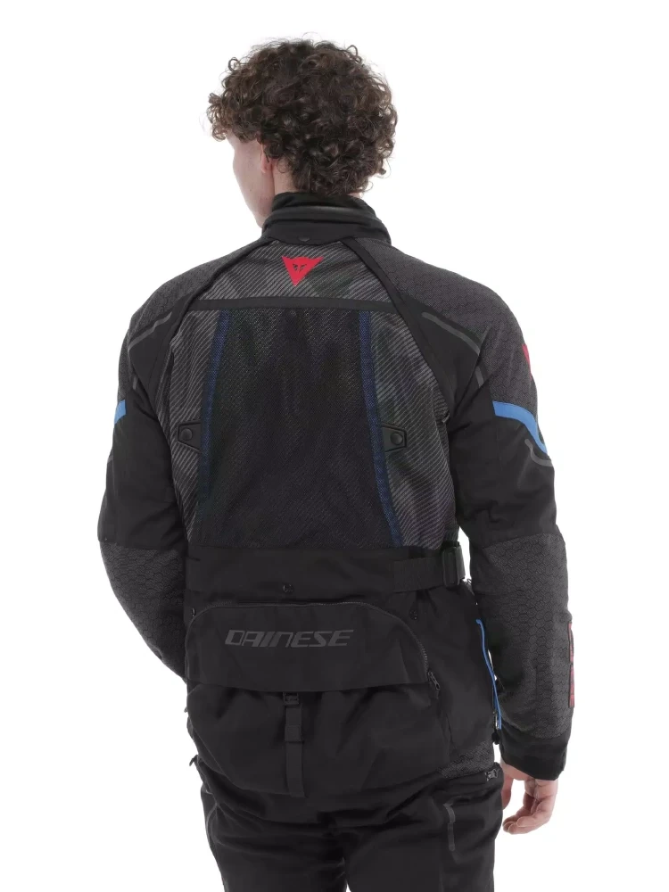 Kurtka motocyklowa tekstylna Dainese Super Adventure Absoluteshell czarno-niebieska