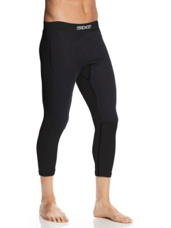 Legginsy termoaktywne SIXS PNX WB Merinos WindShell unisex czarne