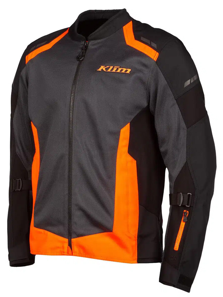 Kurtka motocyklowa tekstylna Klim Induction czarno-pomarańczowa