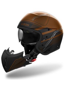 Kask modułowy Airoh J110 Slim brązowy matowy