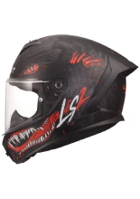 Kask integralny LS2 FF820 Rapid III Kaiju II czarno-czerwony