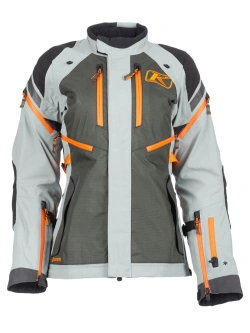Kurtka motocyklowa damska tekstylna Klim Artemis szaro-pomarańczowa