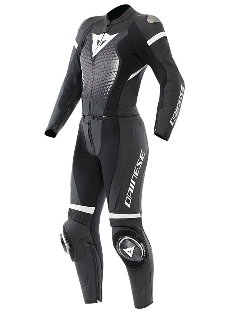 Kombinezon motocyklowy dwuczęściowy damski Dainese Fulminea czarno-biały