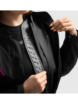 Kurtka motocyklowa damska tekstylna Rebelhorn Hiflow V czarno-szaro-różowa