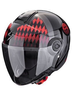 Kask otwarty Scorpion Exo-City II FC Bayern czarno-czerwony