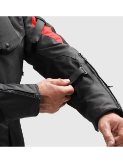 Kurtka motocyklowa tekstylna Rebelhorn Hiker IV czarno-szaro-czerwona