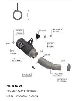 Tłumik motocyklowy LeoVince LV Corsa Carbon Kawasaki ZX-10R (16-24) /RR Ninja (17-24) [stal nierdzewna] 