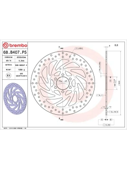 Tarcza Hamulcowa Brembo Serie Oro Fixed Prime Line Husqvarna Vitpilen 401 (17-) [śr. 300 mm]