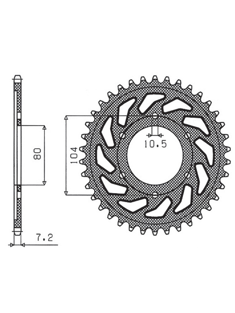 Zębatka tylna motocyklowa SUNSTAR 4359 43 Ergal Kawasaki (wybrane modele)