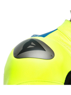 Kombinezon motocyklowy dziecięcy jednoczęściowy Dainese GEN-Z (wersja perforowana) niebiesko-fluo żółty