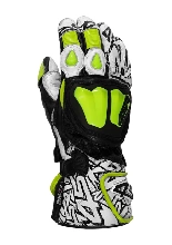 Rękawice motocyklowe 4SR RR Aramid Core biało-żółte