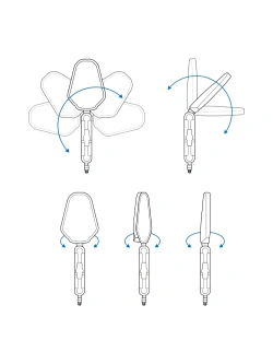 Lusterko z zestawem montażowym Oxford Trail czarne (lewe i prawe)