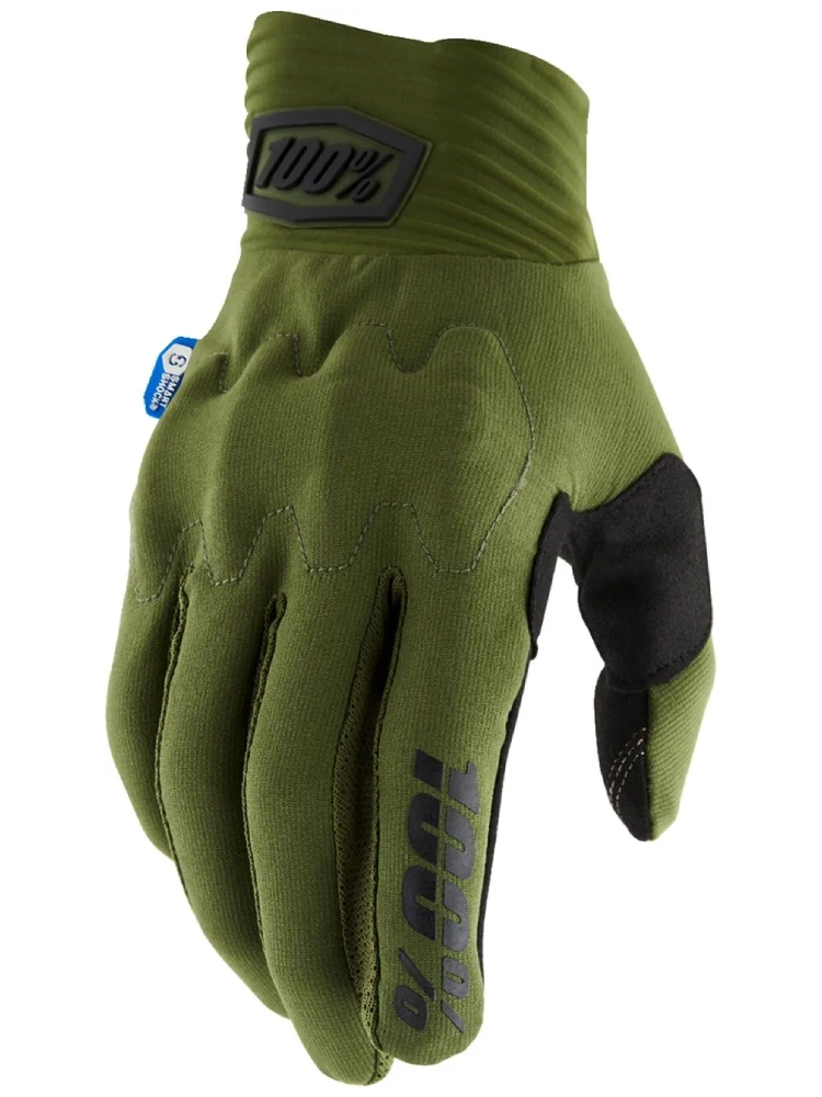 Rękawice cross 100% Cognito Smart Shock zielone