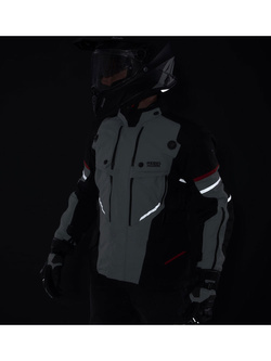 Kurtka motocyklowa tekstylna Rebelhorn Range szaro-czarno-czerwona