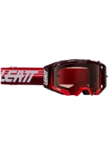 Gogle motocyklowe Leatt Velocity 5.5 Cryztal Ruby Rose z przezroczystą szybą czerwono-czarne