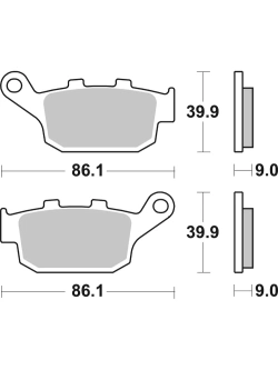 Klocki hamulcowe Brembo CC 07HO53CC Honda/ Kawasaki (wybrane modele) [na tył, kpl. na 1 tarczę]