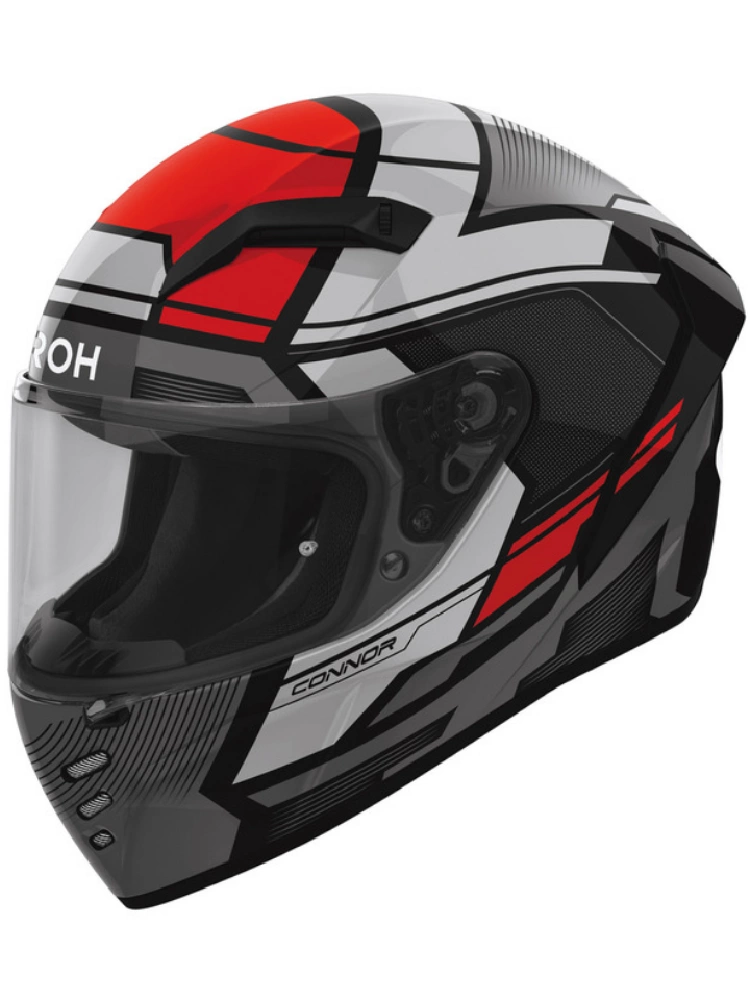 Kask integralny Airoh Connor Ego czarno-szaro-czerwony połysk