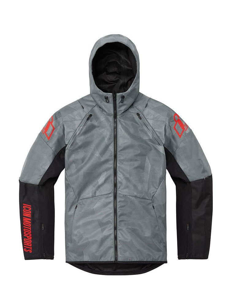Kurtka motocyklowa tekstylna Icon Airform Battlescar szara