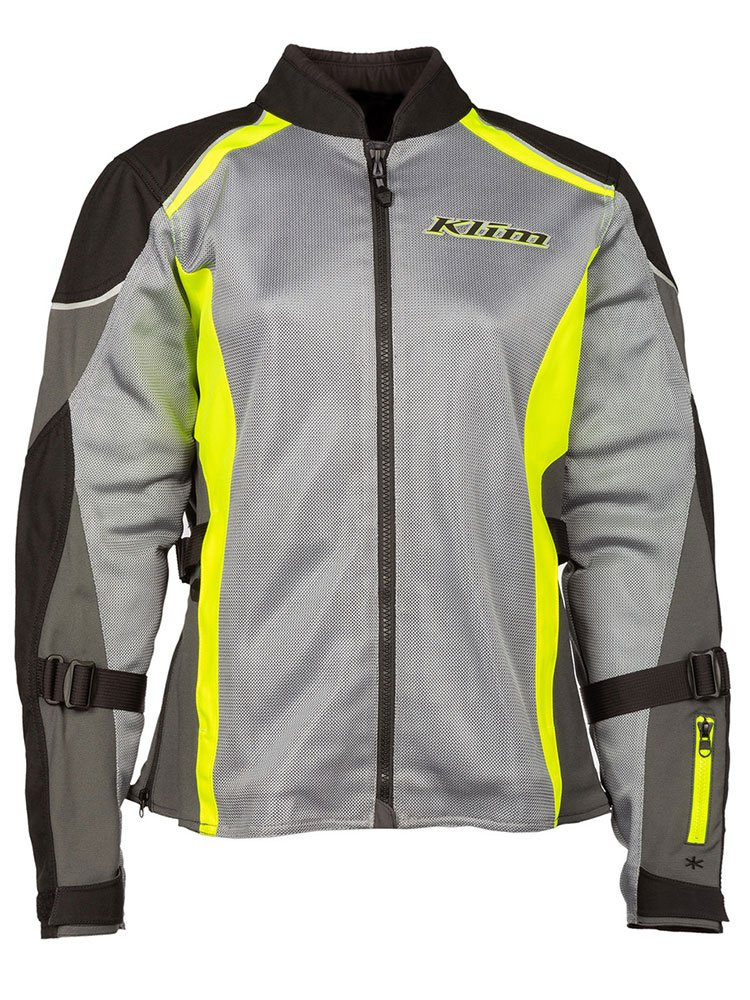 Kurtka motocyklowa damska tekstylna Klim Avalon szaro-fluo żółta