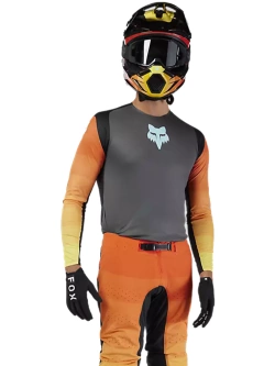 Bluza enduro Fox Flexair Grid czarno-pomarańczowa