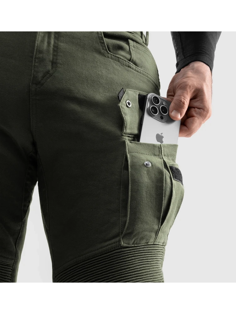 Jeansy motocyklowe Rebelhorn Faster zielone