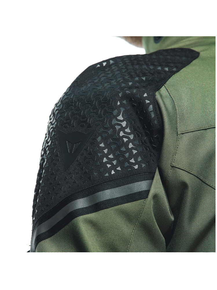 Kurtka motocyklowa tekstylna Dainese Ladakh 3L D-Dry zielono-czarna