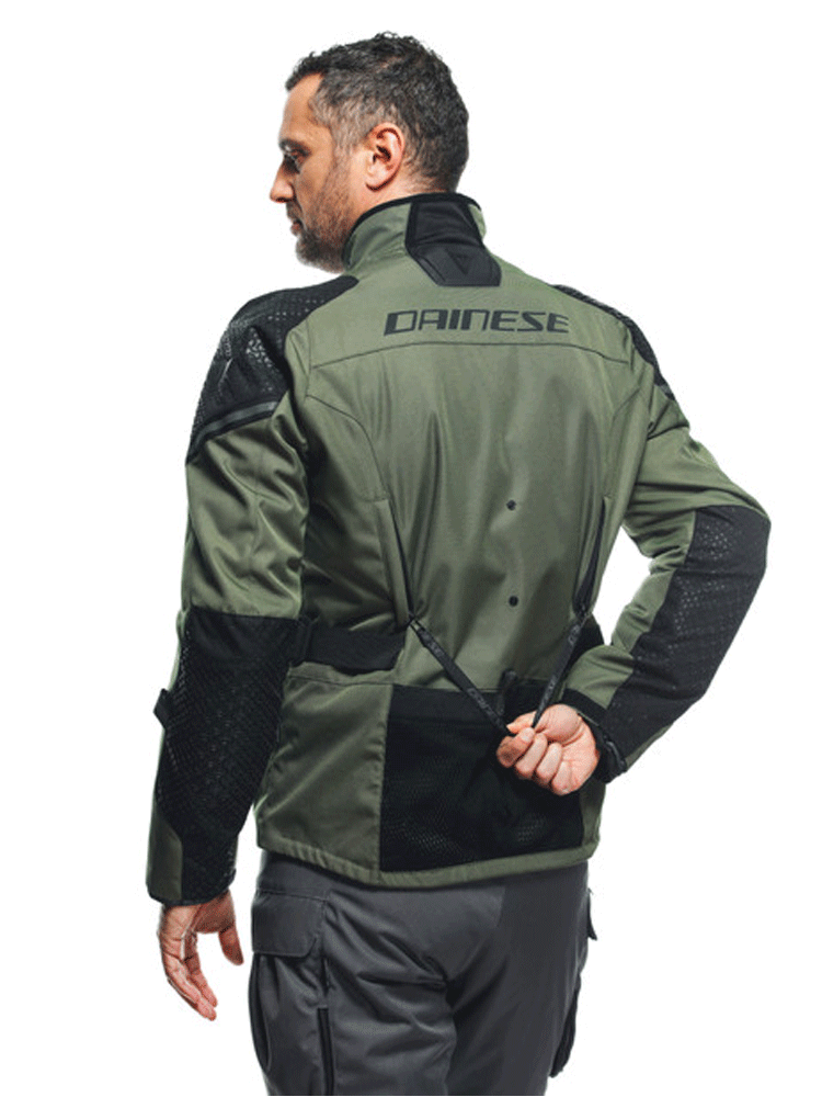 Kurtka motocyklowa tekstylna Dainese Ladakh 3L D-Dry zielono-czarna