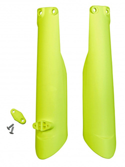 Osłony teleskopów UFO do Husqvarna TC 125/250/310 (15-22), TE-TX 125/250/300 (16-), TE 150 (20-), FC 250/350/450 (15-22), FE 250/350/450/501 (16-) żółte-fluo