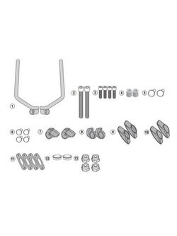 Mocowanie Kappa do szyb 7407AK, 7407ASK Ducati Scrambler 400 (16-21)/ Icon 800 (15-21)