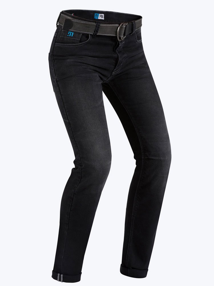 Jeansy motocyklowe PMJ CafeRacer czarne