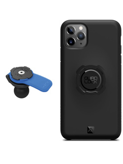Zestaw: etui na telefon iPhone 11 PRO + pokrowiec przeciwdeszczowy + uchwyt kulowy Quad Lock