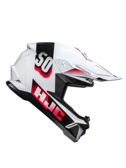 Kask dziecięcy enduro HJC Y50 Dash biało-czarno-czerwony