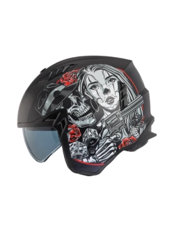 Kask szczękowy Premier Subverter DB 9 BM czarno-biało-czerwony