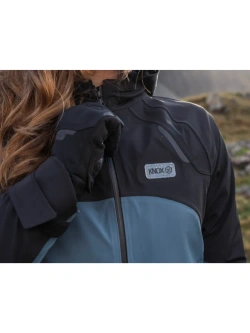 Kurtka przeciwdeszczowa damska Knox Modra czarno-niebieska