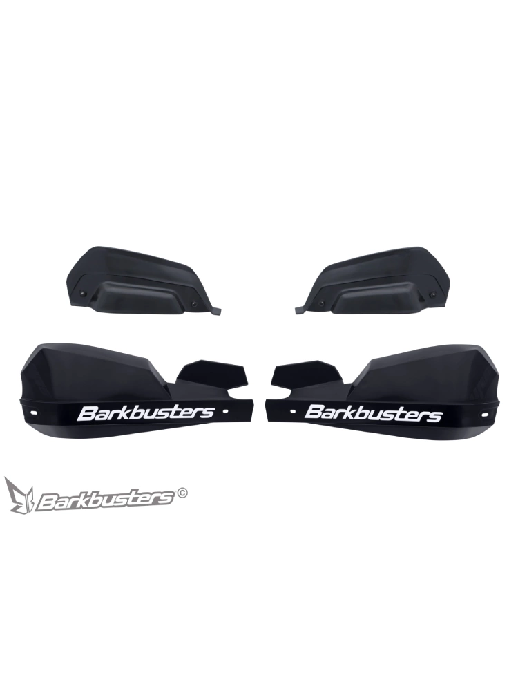 Osłony dłoni Barkbusters VPS z regulowanymi deflektorami, czarno-białe + zestaw montażowy Yamaha MT-07 (13-20)/ MT-07 LA (14-20)