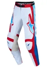 Spodnie cross Alpinestars MX Racer Hunt biało-czerwono-niebieskie