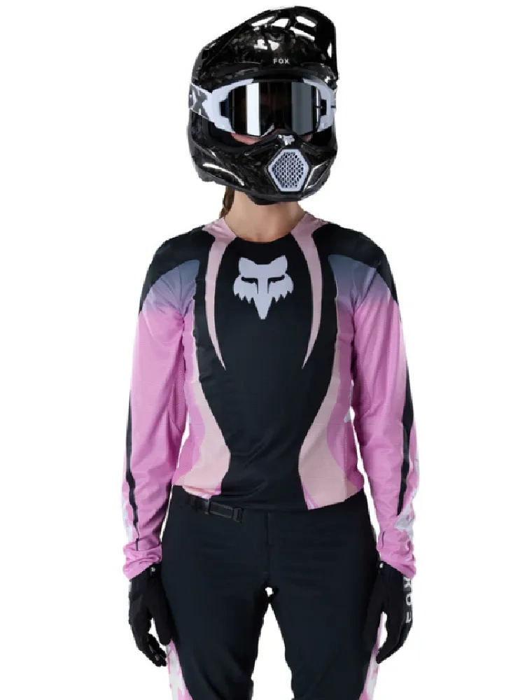Bluza enduro damska FOX Flexair Thorn czarno-różowa