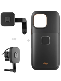 Zestaw na motocykl: etui Peak Design Mobile Gnar do smartfona Iphone 16 Pro Max + mocowanie motocykla