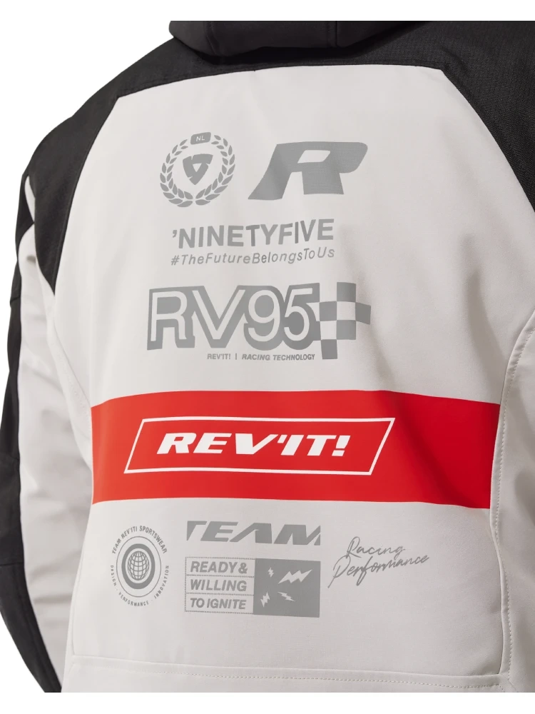 Kurtka motocyklowa tekstylna REV’IT! Haste H2O czarno-czerwona
