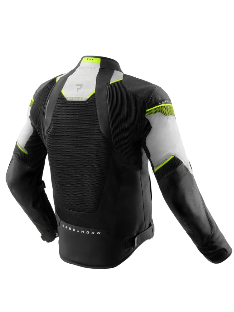 Kurtka motocyklowa tekstylna Rebelhorn Hiflow V czarno-szaro-żółta