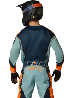 Bluza enduro Fox 180 Image Print niebiesko-pomarańczowa