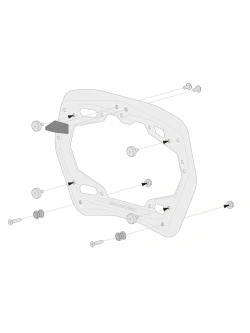 Zestaw: kufry boczne DUSC L + kufer centralny DUSC L + stelaże PRO + stelaż Street-Rack SW-Motech Yamaha Tracer 7/ GT (RM55, RM56) (25-) [poj.: 3 x 41l]