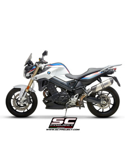 Tłumik SC-Project Oval, Titanium + Carbon (SLIP ON) - BMW F 800 R [17-20]