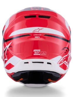 Kask enduro Alpinestars SM7 Deed biało-czerwono-czarny połysk