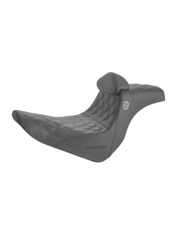 Kanapa motocyklowa dla kierowcy i pasażera z podparciem lędźwiowym Saddlemen SDC Performance Pro Series Gripper Harley Davidson FLSB/ FXLR/ S/ ST (wybrane modele) (18-) czarna