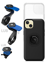 Zestaw rowerowy: etui MAG na telefon iPhone 15 Plus (magnetyczne) + wodoodporny pokrowiec MAG + mocowanie Quad Lock