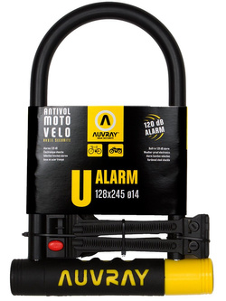 Zapięcie U-Lock z alarmem AUVRAY [128 x 245 mm, średnica bolca 14mm]